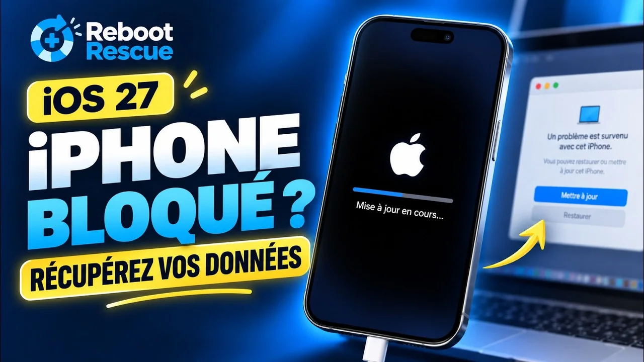 Ton iPhone reste bloqué sur la pomme ?